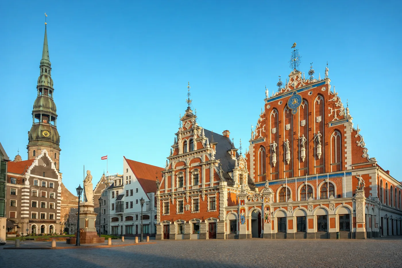 Latvia – tunnettu maamerkki ja maan lippu