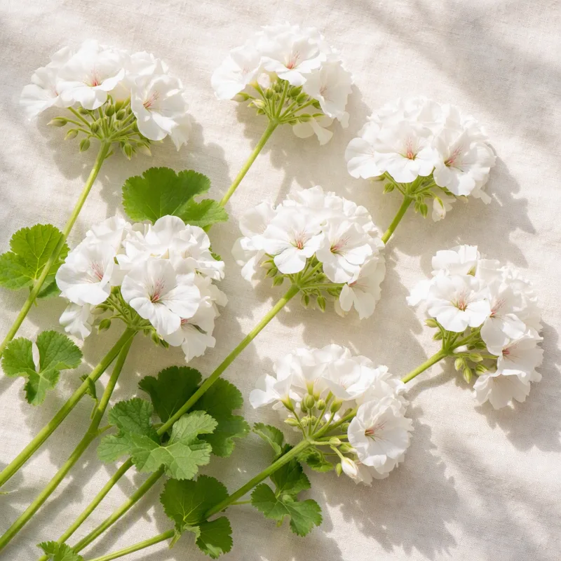 Pelargoni – valkoinen – kuva 4
